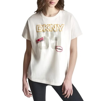 тениска,мъжки,тениски,дамски,тениски,dkny,sport,campus,short,sleeve,t,shirt,white,(eggnog,beige)