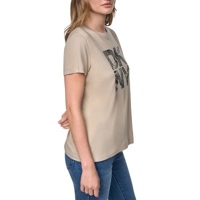 тениска,мъжки,тениски,дамски,тениски,dkny,stacked,logo,short,sleeve,t,shirt,beige,(travertn,black,beige)
