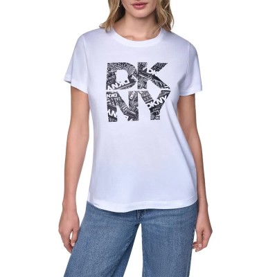 тениска,мъжки,тениски,дамски,тениски,dkny,stacked,logo,short,sleeve,t,shirt,white,(white,black,white)