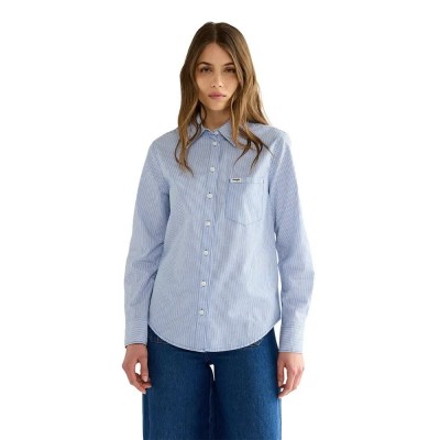риза,с,дълъг,ръкав,дамски,ризи,мъжки,ризи,wrangler,1,pkt,long,sleeve,shirt,blue,(blue)