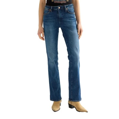 дънки,мъжки,панталони,дамски,панталони,wrangler,bootcut,jeans,blue,(blue,abyss)