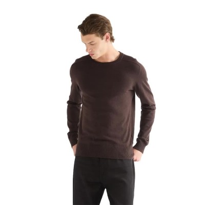 блуза,мъжки,пуловери,дамски,пуловери,wrangler,crew,neck,knit,sweater,brown,(chocolate,torte)