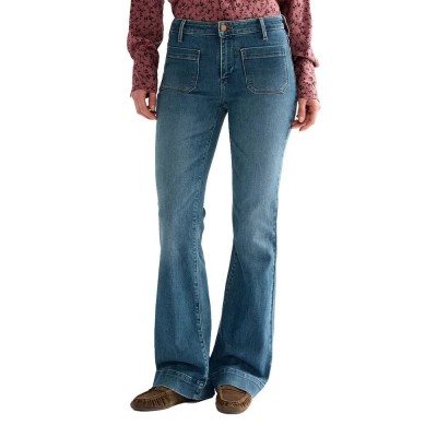 дънки,мъжки,панталони,дамски,панталони,wrangler,flare,jeans,blue,(rustic,retro)