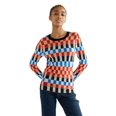 блуза,мъжки,пуловери,дамски,пуловери,wrangler,knit,crew,sweater,multicolor,(starting,line,check)