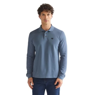 дамски,блузи,с,яка,мъжки,блузи,с,яка,wrangler,long,sleeve,polo,blue,(bering,sea)