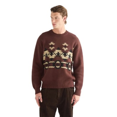 блуза,мъжки,пуловери,дамски,пуловери,wrangler,pull,over,sweater,brown,(bitter,chocolate)