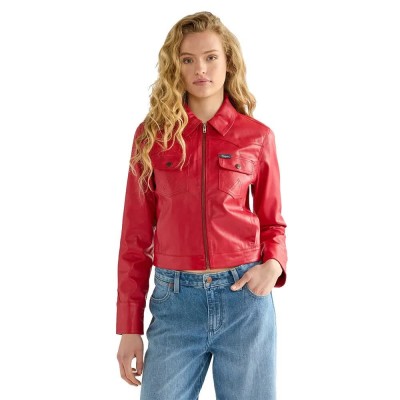 яке,мъжки,якета,дамски,якета,и,палта,wrangler,slim,seamed,jacket,red,(chili,pepper)