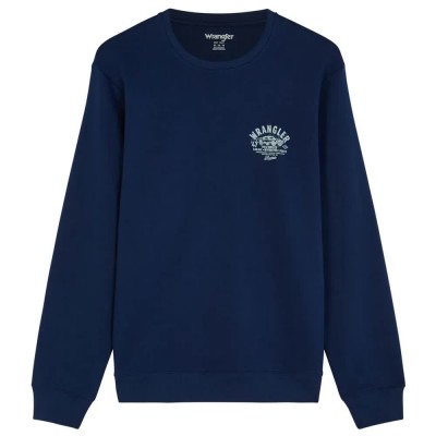 блуза,мъжки,пуловери,wrangler,small,graphic,crew,sweatshirt,blue,(blue,depths)