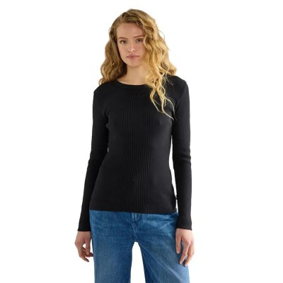 тениска,мъжки,тениски,дамски,тениски,wrangler,variegated,crew,long,sleeve,t,shirt,black,(black)