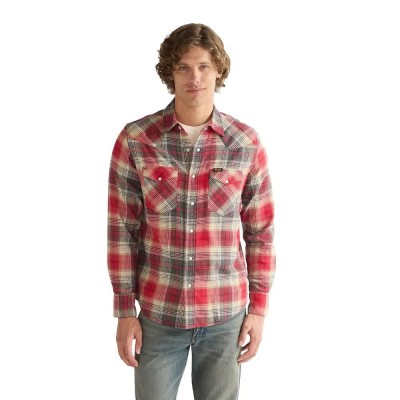 риза,с,дълъг,ръкав,дамски,ризи,мъжки,ризи,wrangler,western,long,sleeve,shirt,red,(chili,pepper)