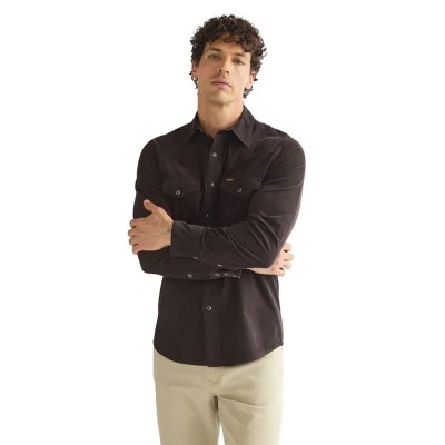 риза,с,дълъг,ръкав,дамски,ризи,мъжки,ризи,wrangler,western,long,sleeve,shirt,brown,(chocolate,torte)
