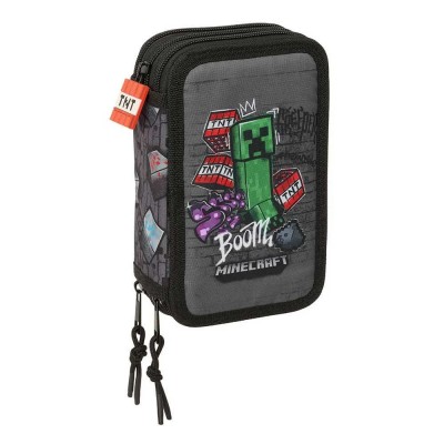 ученически,принадлежности,safta,triple,minecraft,graffiti,pencil,case,37,units,grey,(multicolor)
