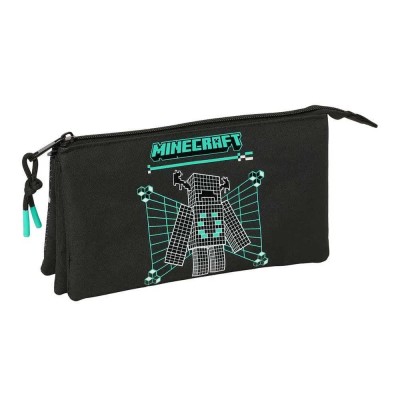 ученически,принадлежности,safta,triple,minecraft,screen,pencil,case,black,(multicolor)