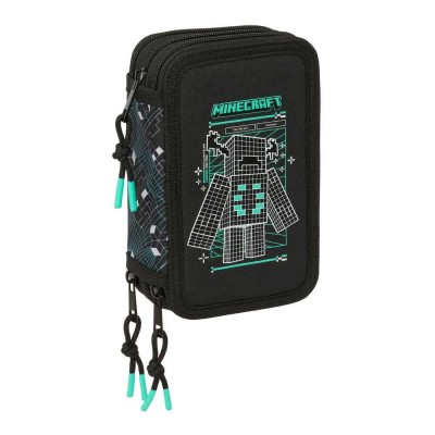 ученически,принадлежности,safta,triple,minecraft,screen,pencil,case,37,units,black,(multicolor)