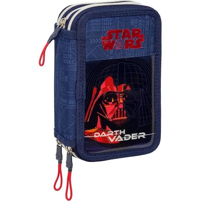 ученически,принадлежности,safta,triple,star,wars,pencil,case,37,units,blue,(multicolor)