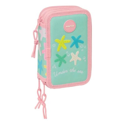 ученически,принадлежности,safta,triple,stars,pencil,case,37,units,pink,(multicolor)