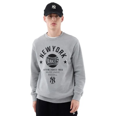 блуза,мъжки,пуловери,new,era,mlb,graphic,reg,crew,new,york,yankees,sweatshirt,grey,(grey,med)