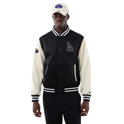яке,мъжки,якета,дамски,якета,и,палта,new,era,mlb,jersey,los,angeles,dodgers,bomber,jacket,black,(black)
