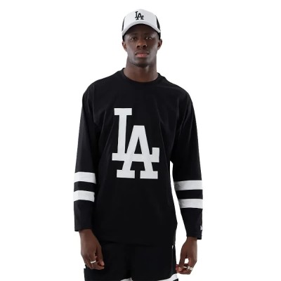 тениска,мъжки,тениски,дамски,тениски,new,era,mlb,oversized,los,angeles,dodgers,long,sleeve,t,shirt,black,(black)