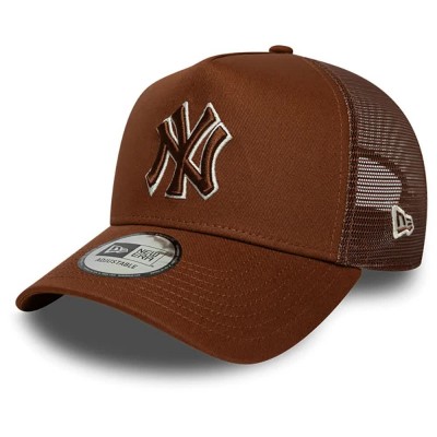 шапка,всички,шапки,new,era,outline,e,frame,trucker,new,york,yankees,cap,brown,(med,brown)