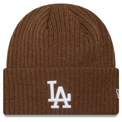 шапка,всички,шапки,new,era,wide,cuff,los,angeles,dodgers,beanie,brown,(med,brown)