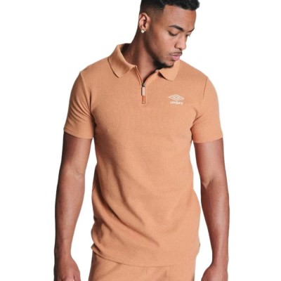 дамски,блузи,с,яка,мъжки,блузи,с,яка,umbro,waffle,short,sleeve,polo,orange,(cuban,sand)