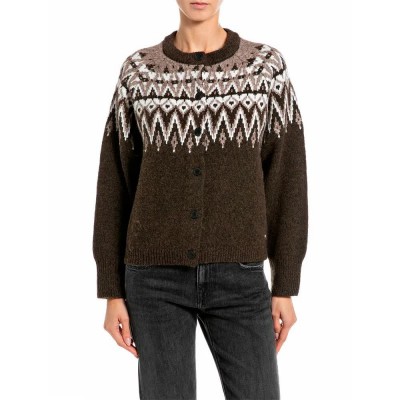 блуза,мъжки,пуловери,дамски,пуловери,replay,dk000i.000.723tz,sweater,brown,(bark,melange,nut,melange,nature)