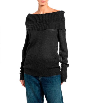 блуза,мъжки,пуловери,дамски,пуловери,replay,dk001v.000.723vm,sweater,black,(black)
