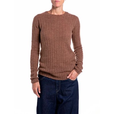 блуза,мъжки,пуловери,дамски,пуловери,replay,dk009a.000.723tq,sweater,brown,(m84,fired,brown,melange)