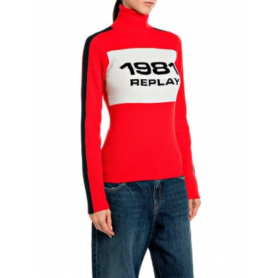 блуза,мъжки,пуловери,дамски,пуловери,replay,dk009d.000.72409,v,neck,sweater,red,(c055,imperial,red,c05z,garde)