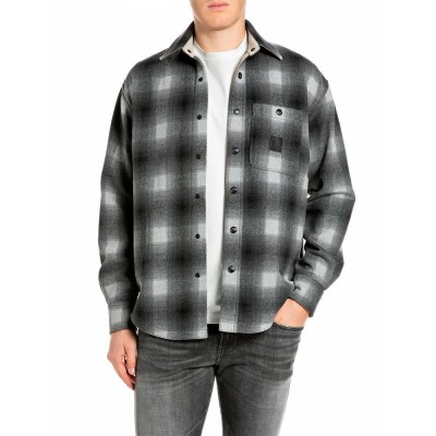 яке,мъжки,якета,дамски,якета,и,палта,replay,m0013.000.22231,jacket,black,(black,light,grey,macro,check)
