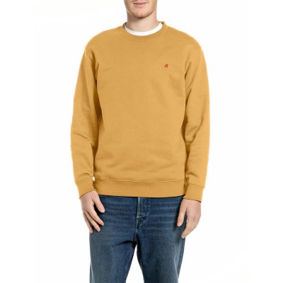 блуза,мъжки,пуловери,replay,m13lr.000.7242nw,sweatshirt,yellow,(honey,mustard)