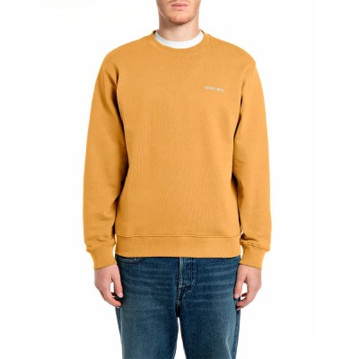 блуза,мъжки,пуловери,replay,m13lr.000.7242ow,sweatshirt,yellow,(honey,mustard)
