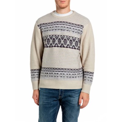 блуза,мъжки,пуловери,дамски,пуловери,replay,uk001a.000.723sh,sweater,beige,(jacquard,pelican,purple,velvet)