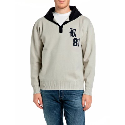 блуза,мъжки,пуловери,дамски,пуловери,replay,uk00aj.000.723sk,hoodie,sweater,beige,(pelican,vulcan)