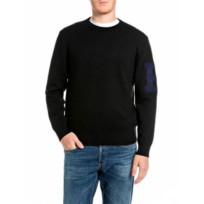блуза,мъжки,пуловери,дамски,пуловери,replay,uk0087.000.72228,sweater,black,(black)