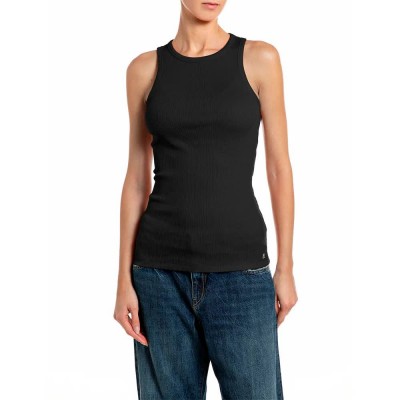 тениска,мъжки,тениски,дамски,тениски,replay,w001p.000.7225qw,sleeveless,t,shirt,black,(black)