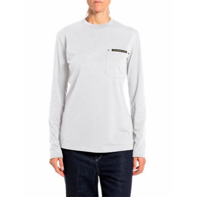 тениска,мъжки,тениски,дамски,тениски,replay,w001y.000.00qmj,long,sleeve,t,shirt,white,(natural,white)