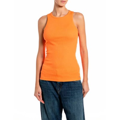 тениска,мъжки,тениски,дамски,тениски,replay,w001p.000.7225qw,sleeveless,t,shirt,orange,(orange,peel)