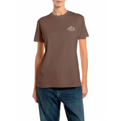 тениска,мъжки,тениски,дамски,тениски,replay,w002g.001.00qmj,t,shirt,brown,(pinecone)
