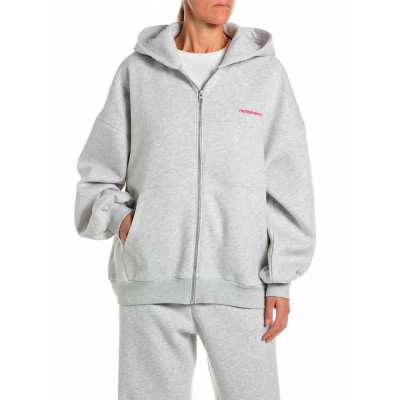 блуза,дамски,блузи,replay,w08o2.000.72493,sweatshirt,grey,(ice,grey,melange)