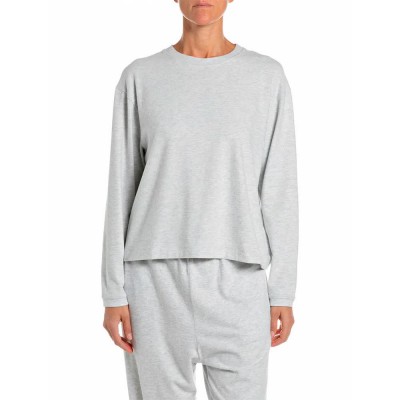 тениска,мъжки,тениски,дамски,тениски,replay,w08o7.000.72492,long,sleeve,t,shirt,grey,(ice,grey,melange)