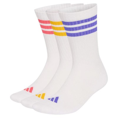 чорапи,мъжки,чорапи,дамски,чорапи,adidas,3,stripes,cushioned,sportswear,crew,socks,3,pairs,white,(white,solar,purple,crew,yellow,pure,turbo)