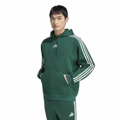суичър,мъжки,пуловери,adidas,3,stripes,fleece,hoodie,green,(collegiate,green,off,white)