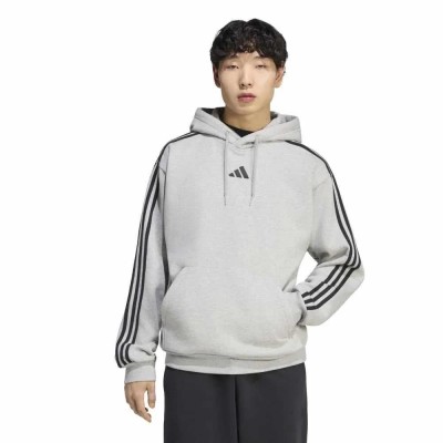 суичър,мъжки,пуловери,adidas,3,stripes,fleece,hoodie,grey,(medium,grey,heather,white)