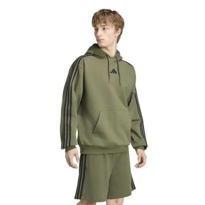 суичър,мъжки,пуловери,adidas,3,stripes,fleece,hoodie,green,(olive,four,black)