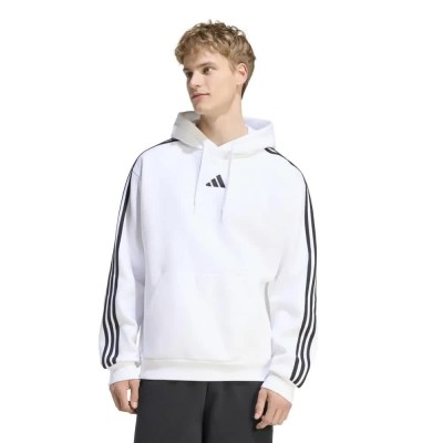 суичър,мъжки,пуловери,adidas,3,stripes,fleece,hoodie,white,(white,black)