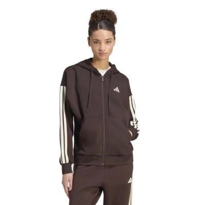 поларена,блуза,дамски,блузи,adidas,essentials,3,stripes,fleece,full,zip,sweatshirt,brown,(aurora,coffee,ivory)