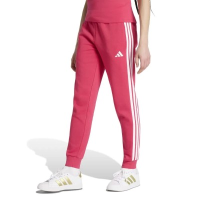 анцуг,мъжки,панталони,дамски,панталони,adidas,essentials,3,stripes,fleece,slim,joggers,pink,(power,pink,white)