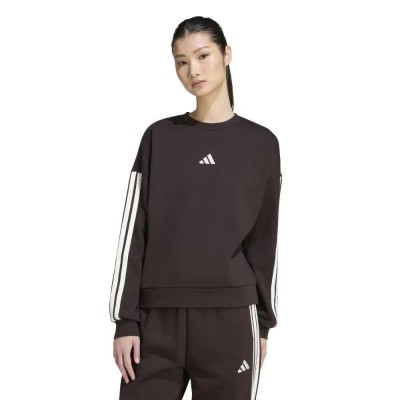 поларена,блуза,дамски,блузи,adidas,essentials,3,stripes,fleece,sweatshirt,aurora,coffee,ivory